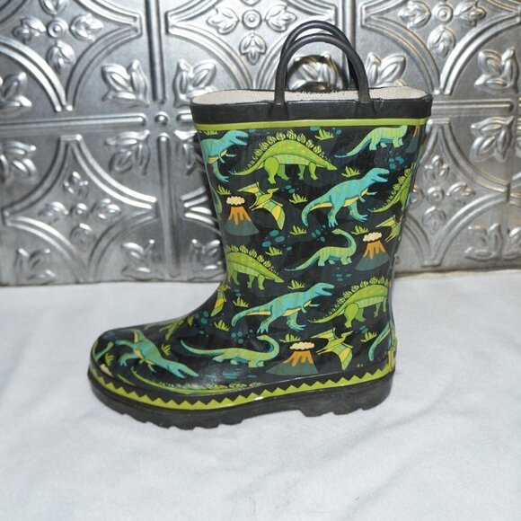 WESTERN CHIEF Youth Size 13 Dinosaur Rain Boots Waterproof - Picture 6 of 8
